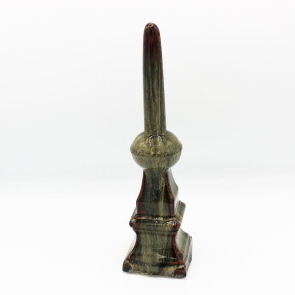 Vintage Drip Glaze Ceramic Finial 9" Handcrafted Décor Mantel Ornamental Piece - Picture 5 of 6